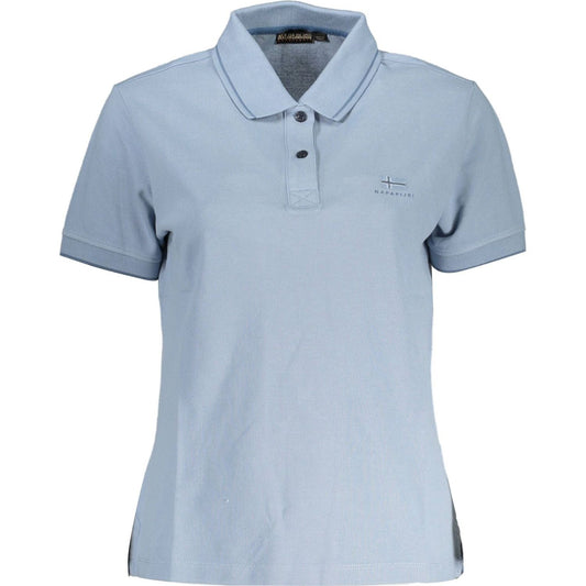 Chic Light Blue Short-Sleeved Polo