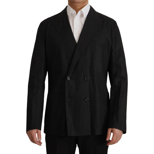 Polka Dot Slim Double-Breasted Blazer Dolce & Gabbana