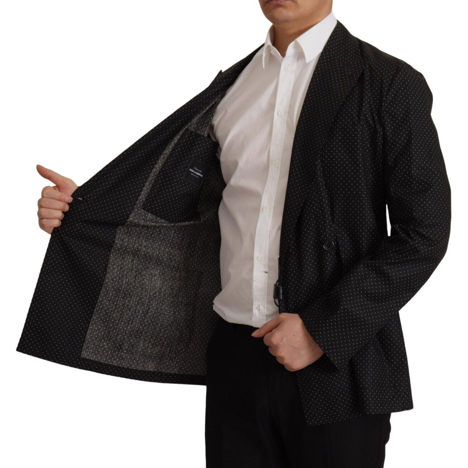 بليزر مزدوج الصدر من Dolce &amp; Gabbana منقطة