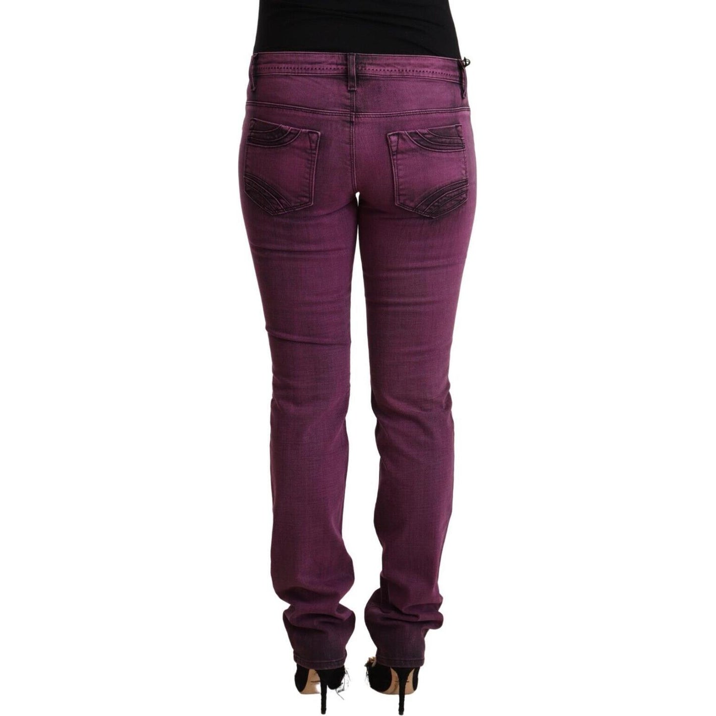 Elegant Purple Slim Fit Denim Jeans