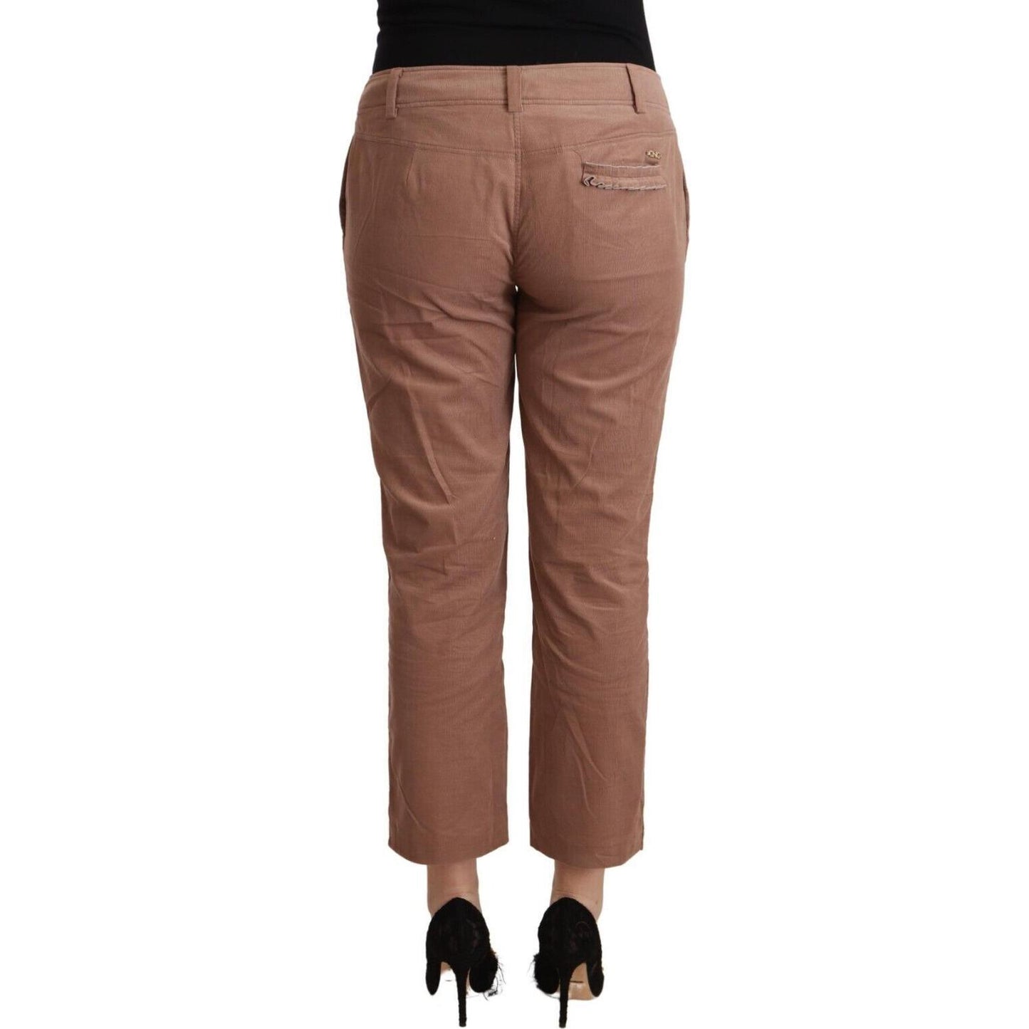 Chic Tapered Cropped Mid Waist Pants