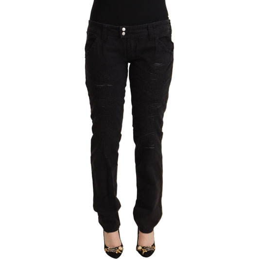 Chic Low Waist Black Slim Fit Jeans CYCLE