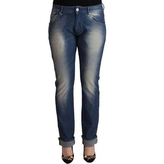 Chic Mid Waist Skinny Denim Jeans Acht