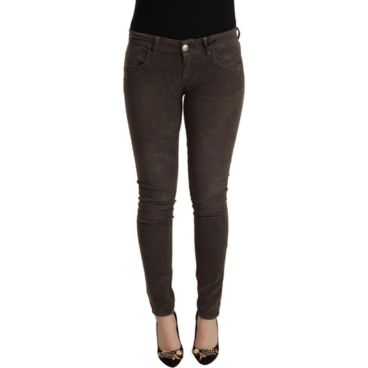 Chic Slim Fit Brown Skinny Jeans Acht