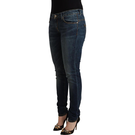 Elegant Slim Fit Low Waist Denim Jeans