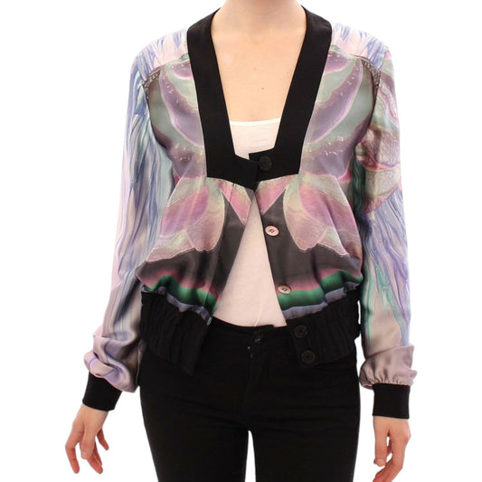 Multicolor Silk Blouse Jacket