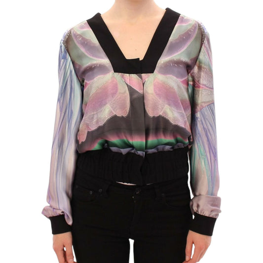 Sergei Grinko | Multicolor Silk Blouse Jacket| McRichard Designer Brands   