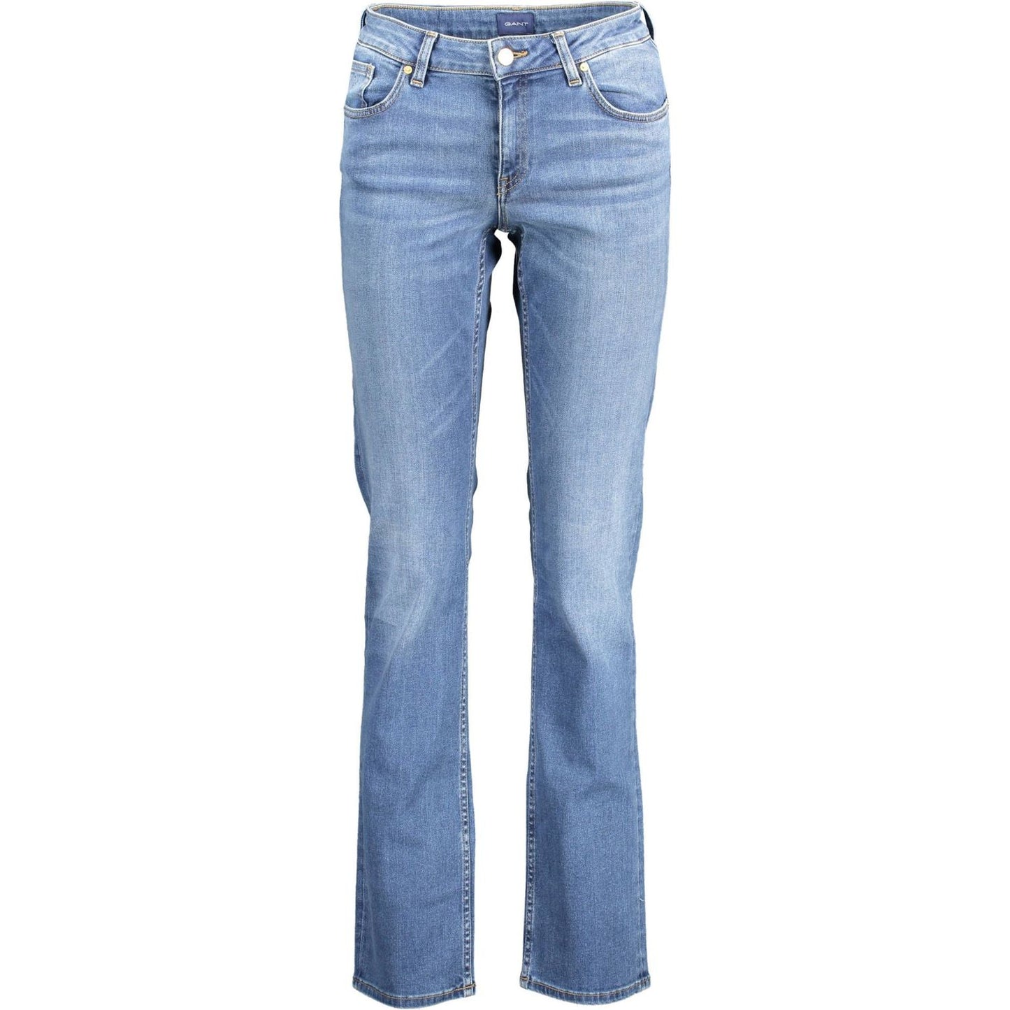 Chic Slim-Fit Faded Blue Jeans