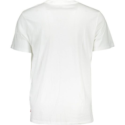 Crisp White Crew Neck Logo Tee