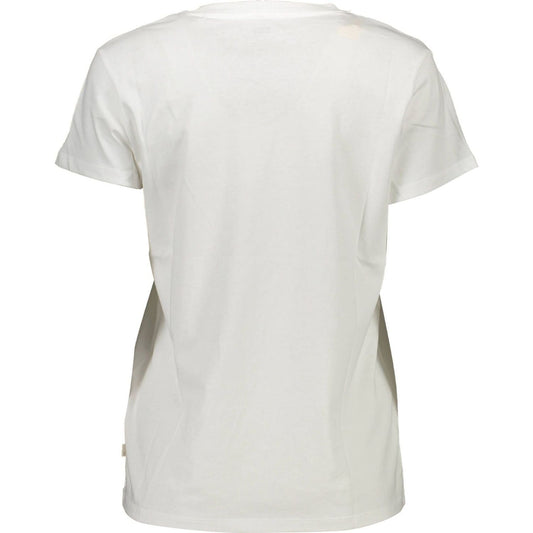 Elegant Cotton Logo Tee with Print Detail