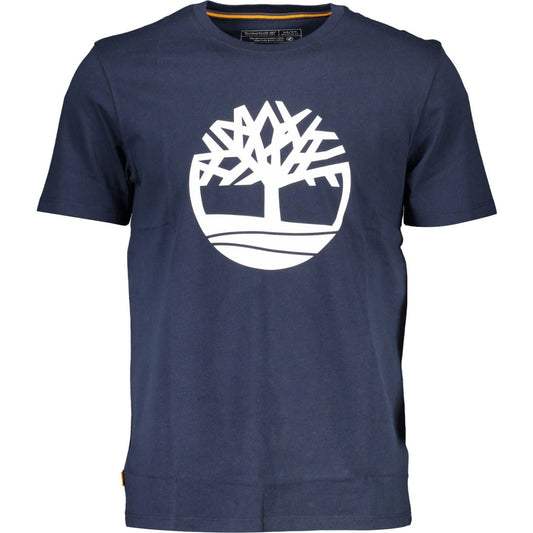 Organic Cotton Blue Tee with Signature Print