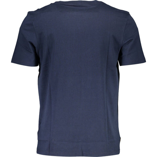 Organic Cotton Blue Tee with Signature Print