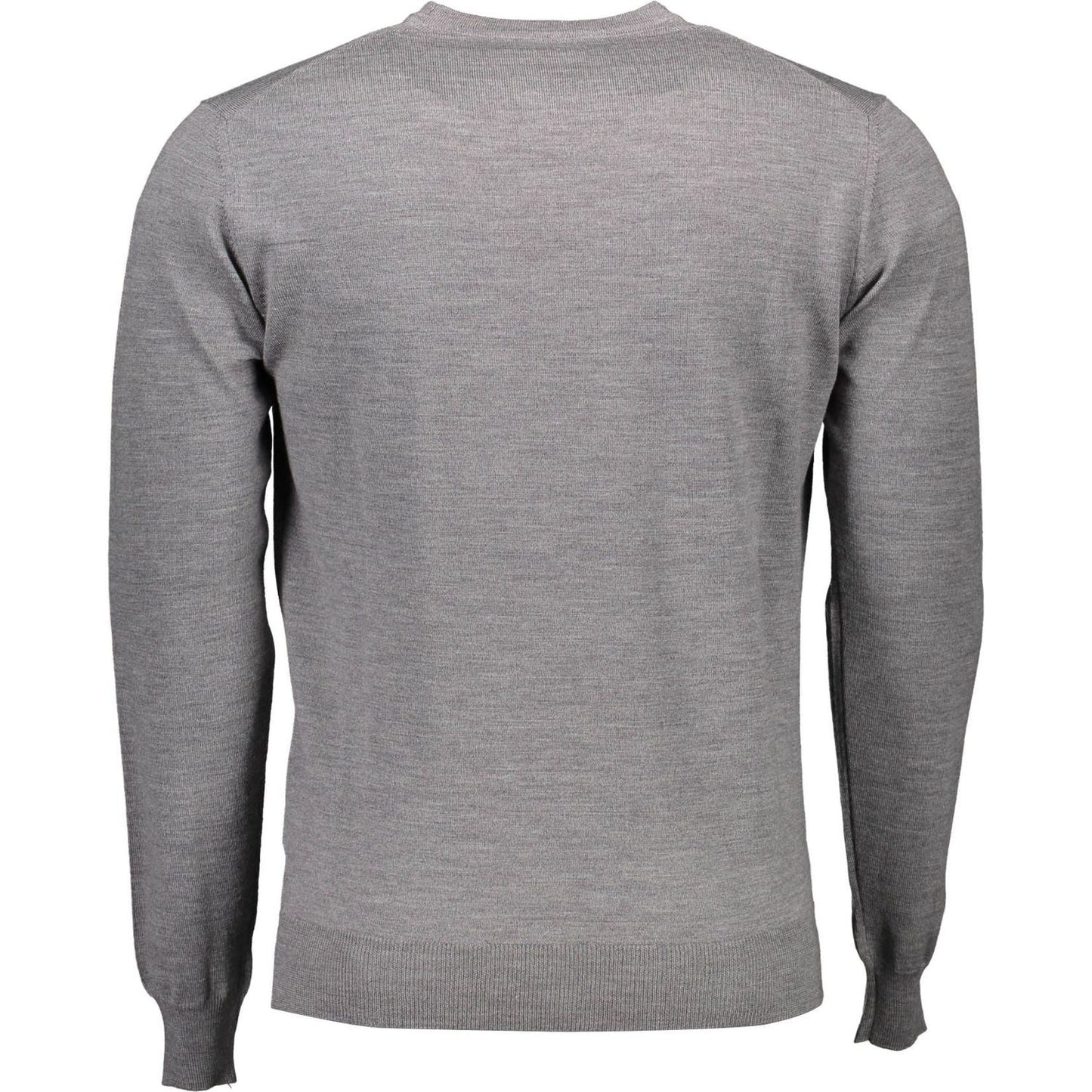 Elegant Gray Wool Sweater for Men