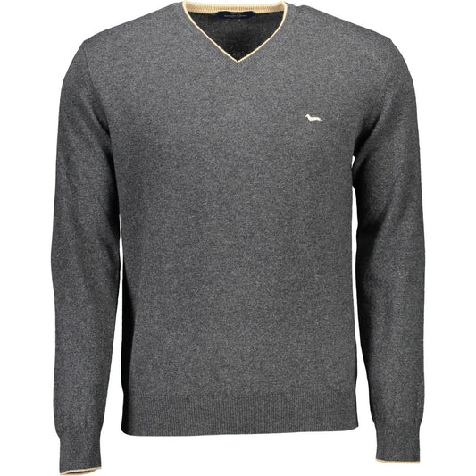 Harmont & Blaine Elegant V-Neck Sweater with Contrast Details Harmont & Blaine