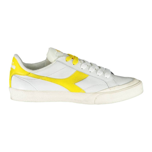 Elegant White Lace-Up Diadora Sneakers