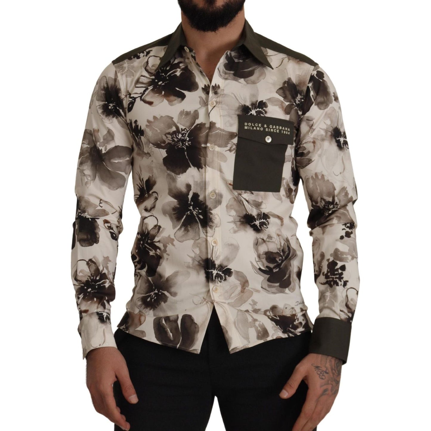 Floral Print Casual Cotton Shirt