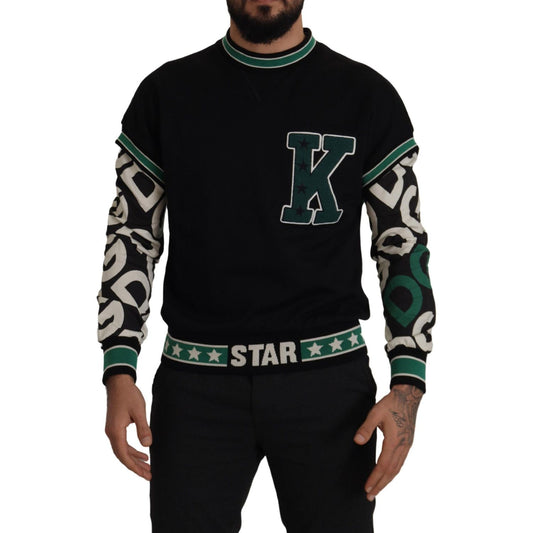 Regal Crewneck Pullover Sweater - Black & Green Dolce & Gabbana