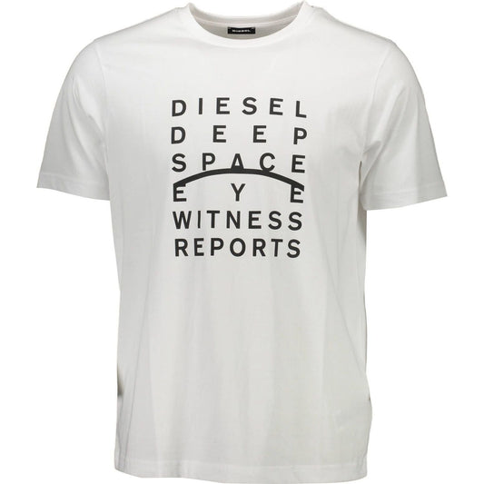 Diesel Crisp White Crew Neck Logo Tee Diesel