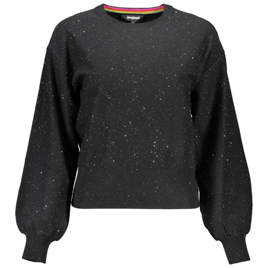 Elegant Long-Sleeved Sweater with Contrasting Accents Desigual