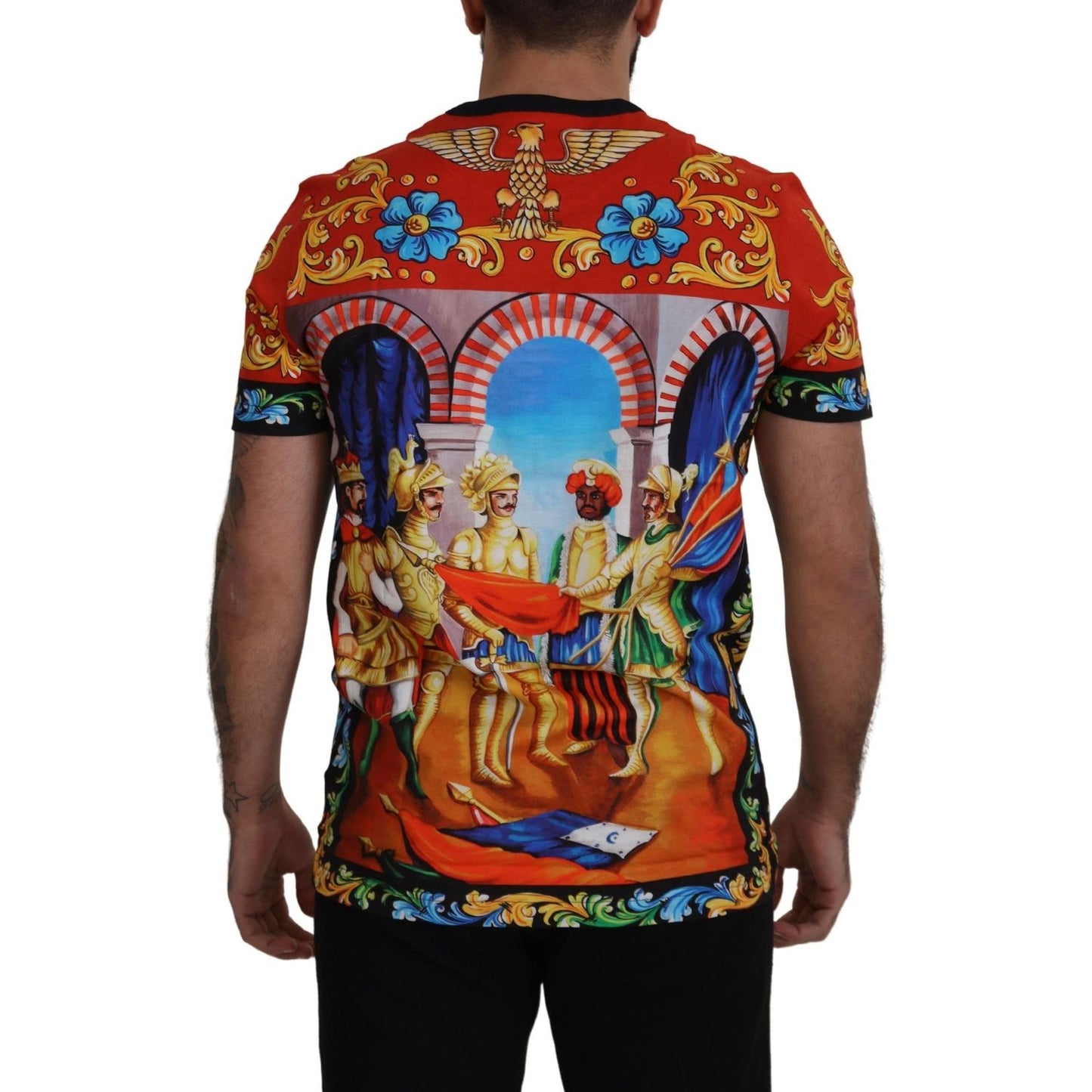 Multicolor Majolica Print Crewneck Tee