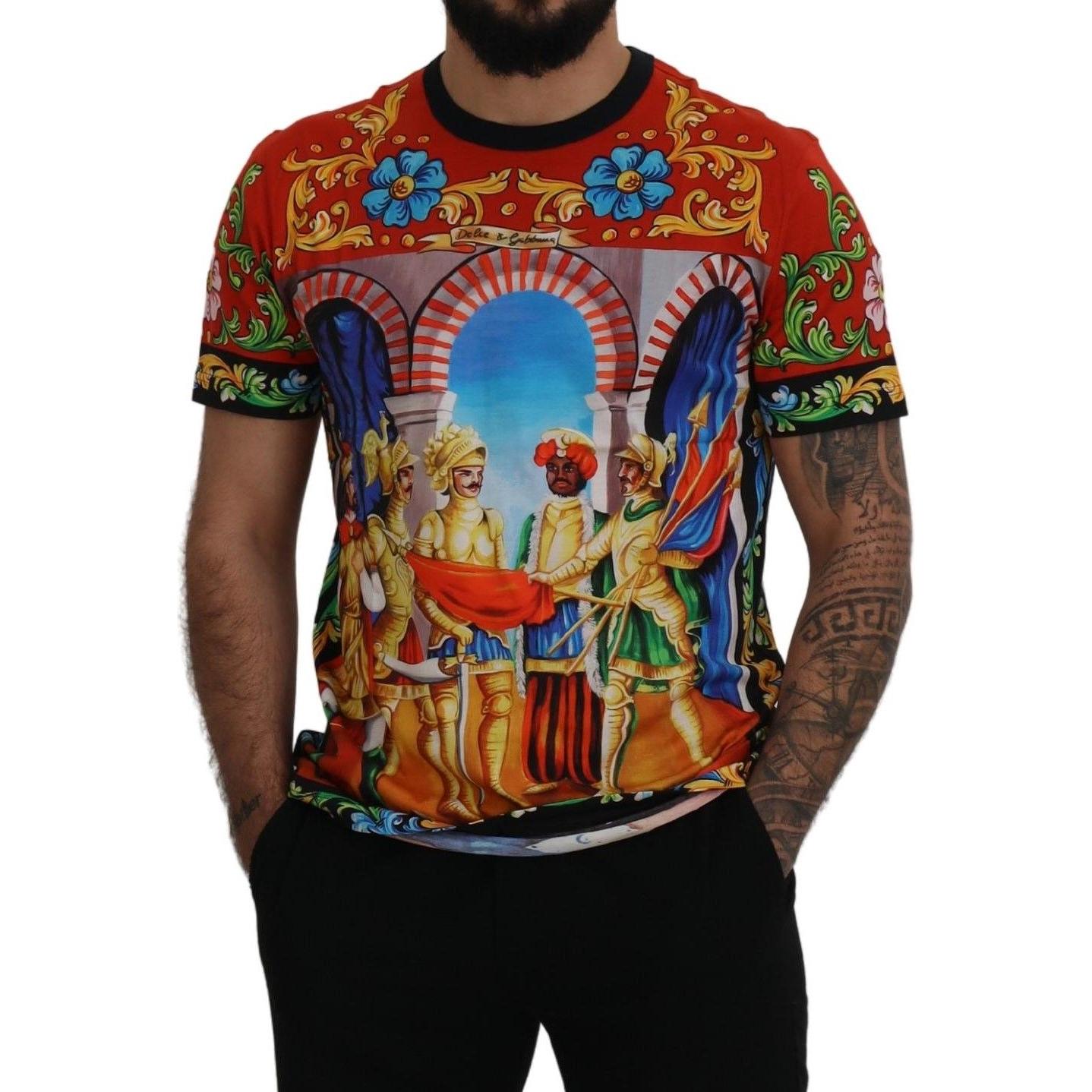 Multicolor Majolica Print Crewneck Tee