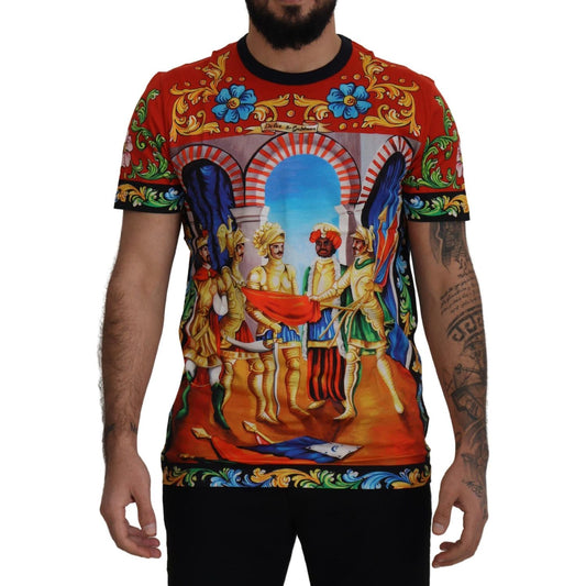 Multicolor Majolica Print Crewneck Tee