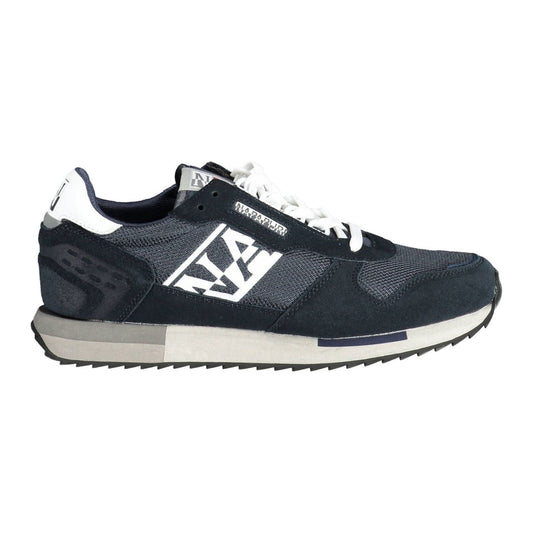 Napapijri Elegant Blue Lace-Up Sneakers With Logo Accent Napapijri