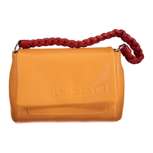 Chic Orange Polyurethane Crossbody Bag