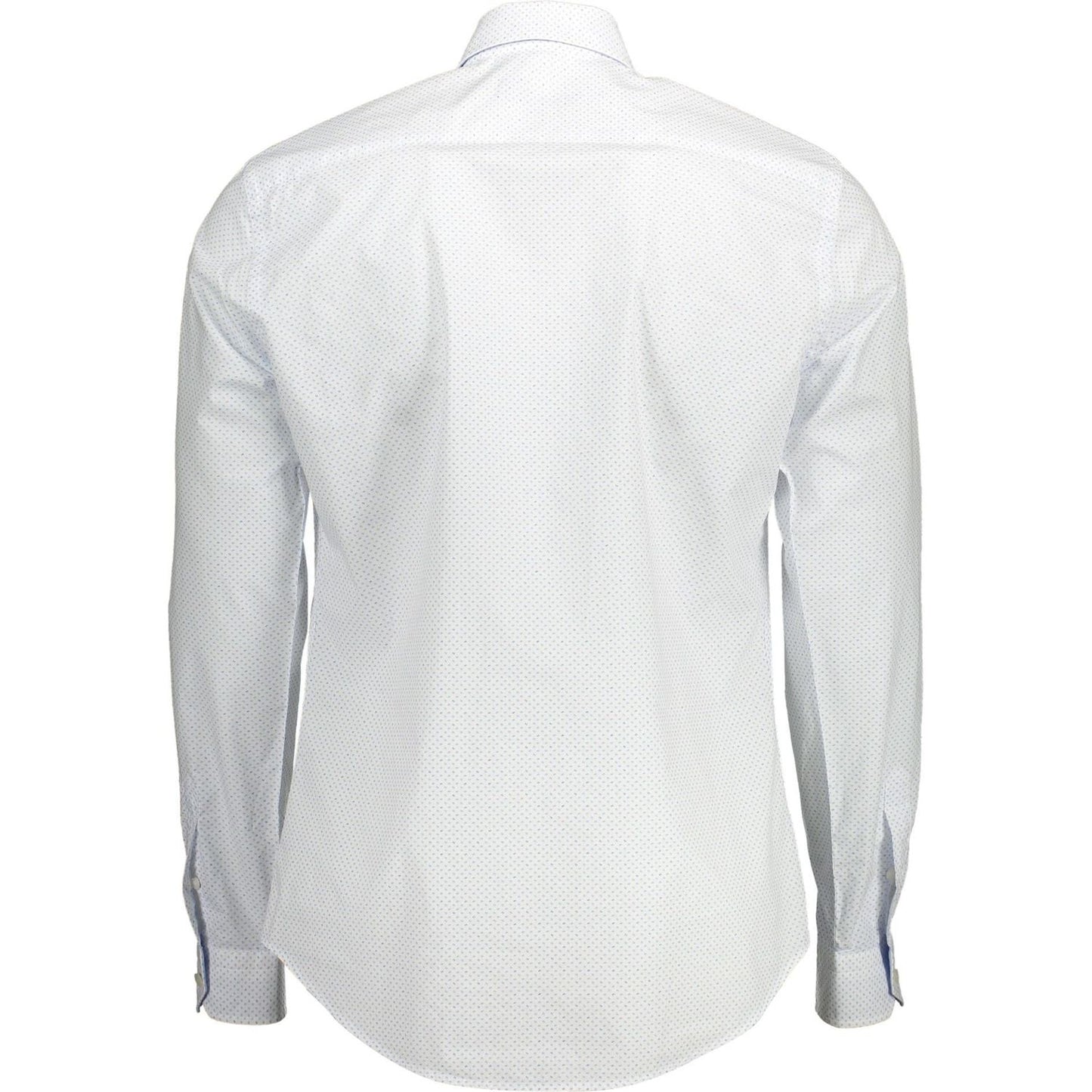 Elegant White Cotton Shirt with Contrast Detailing