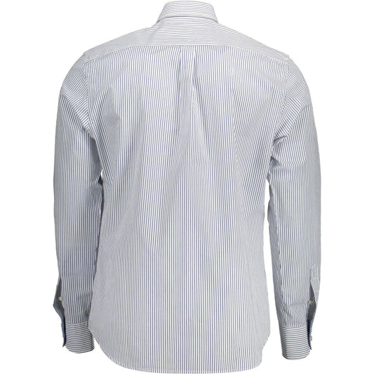 Elegant Blue Long Sleeve Cotton Shirt