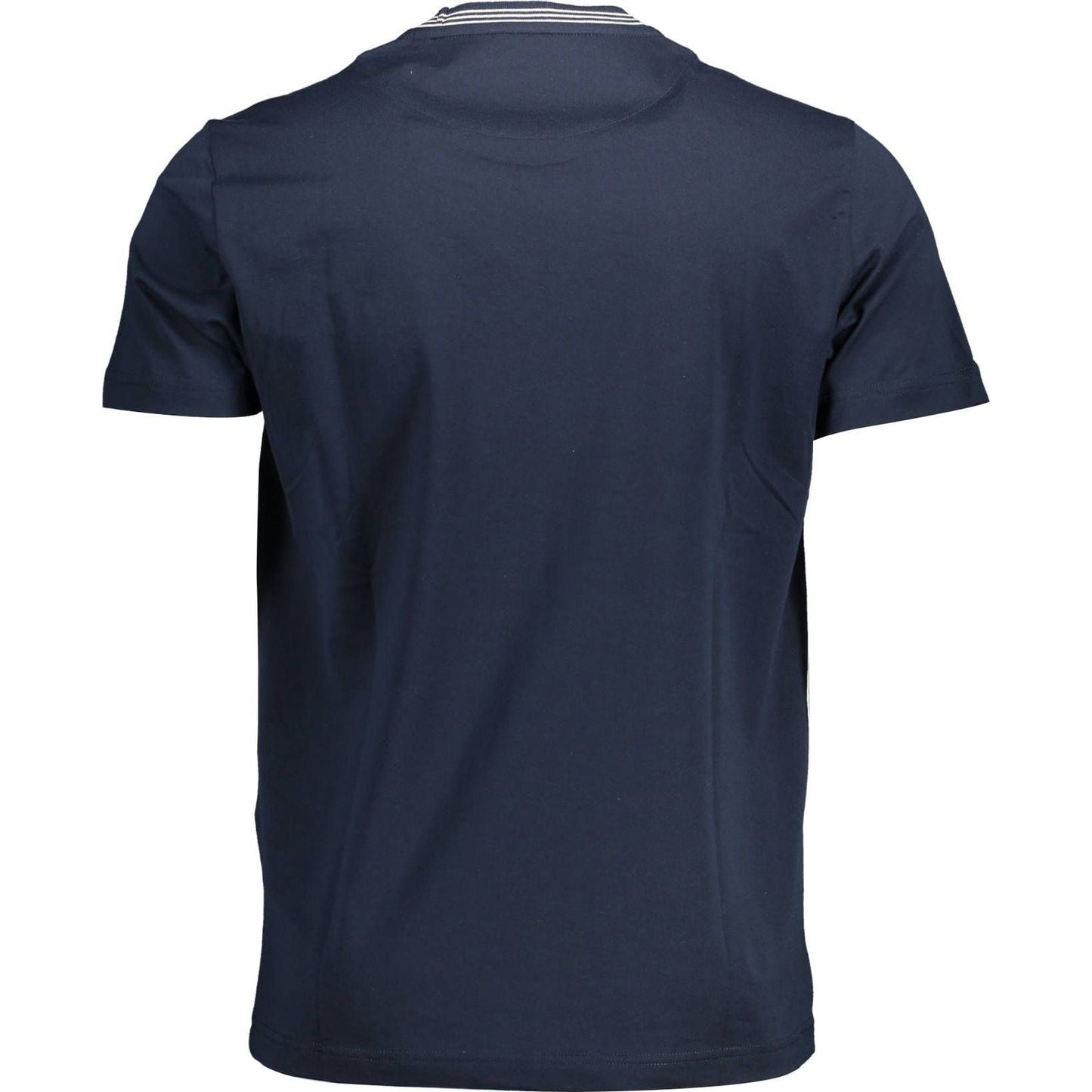 Elegant Crew Neck Pocket Tee in Blue