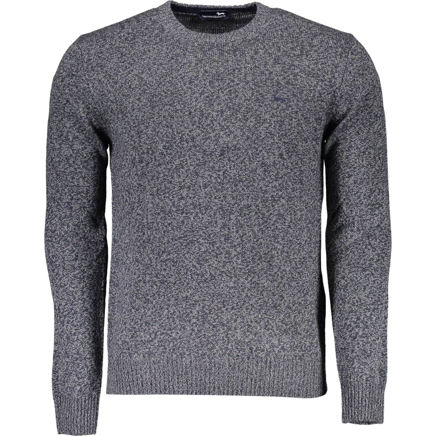 Elegant Crew Neck Sweater with Contrasting Details