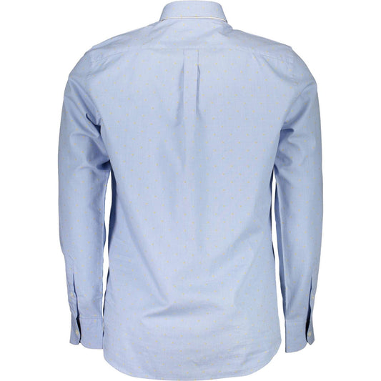 Elegant Light Blue Long Sleeve Button-Down Shirt