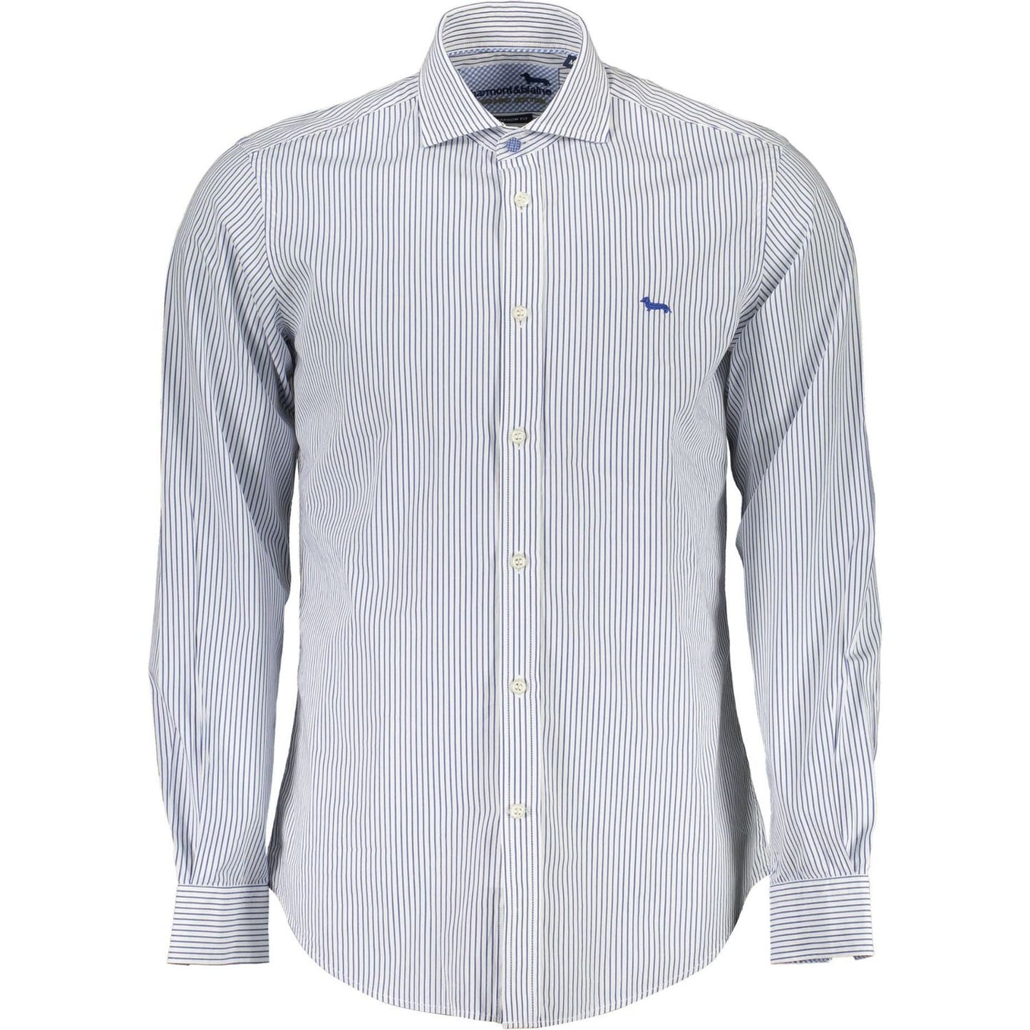 Elegant White Narrow Fit Long Sleeve Shirt