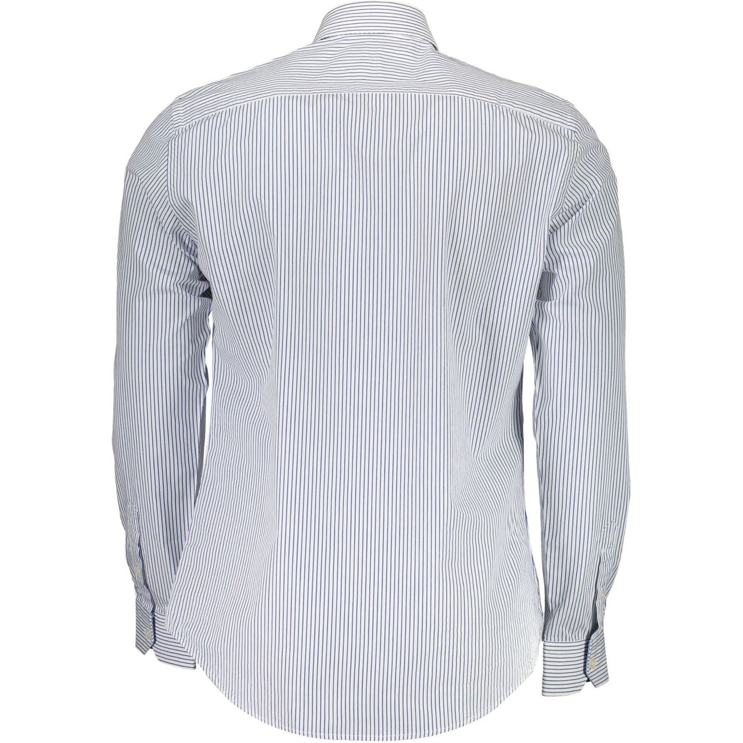 Elegant White Narrow Fit Long Sleeve Shirt