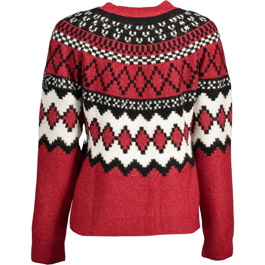 Desigual Elegant High Collar Sweater with Contrasting Details Desigual