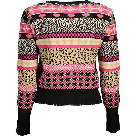 Elegant Long-Sleeved Round Neck Sweater Desigual