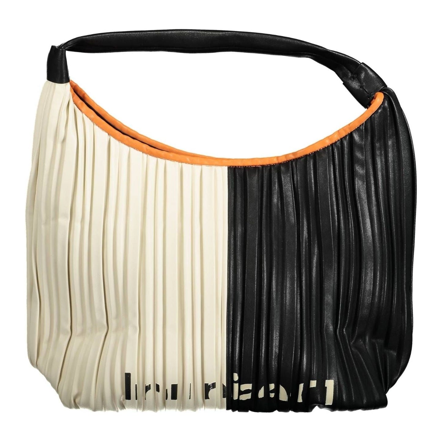 Chic Black Shoulder Bag with Contrasting Accents