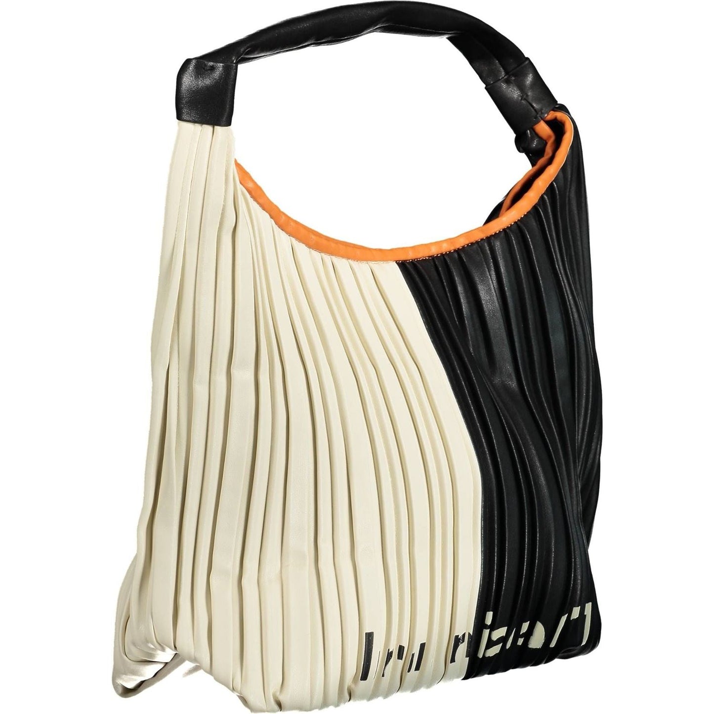 Chic Black Shoulder Bag with Contrasting Accents