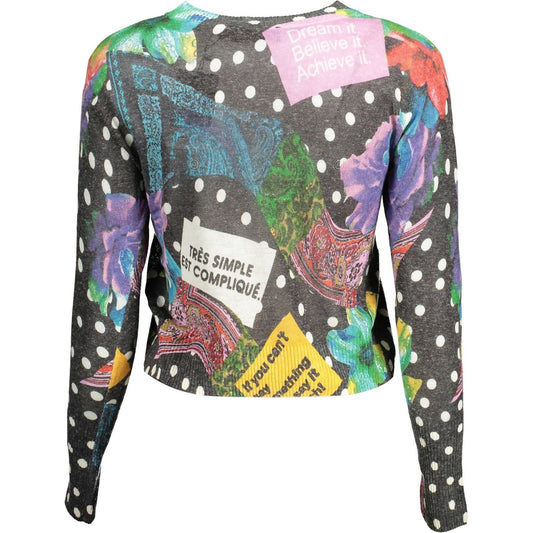 Chic Long-Sleeved Contrasting Sweater Desigual