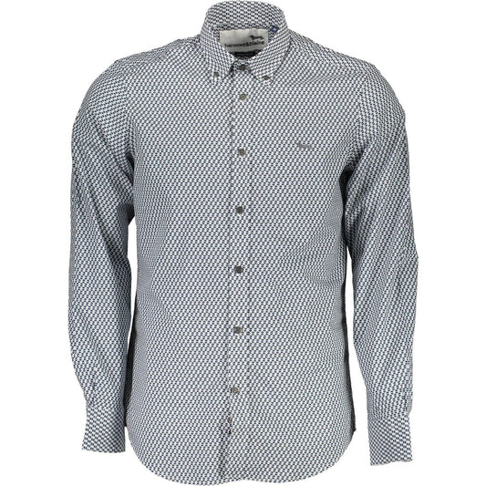 Elegant Blue Regular Fit Long Sleeve Shirt