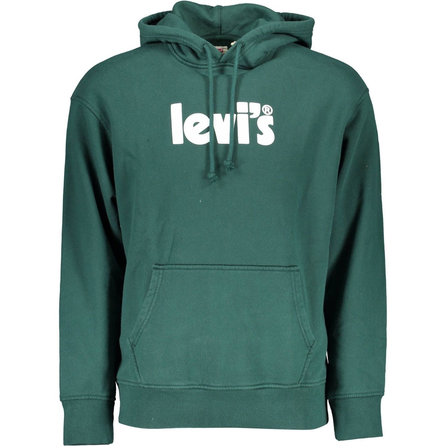 Chic Green Hooded Cotton Sweatshirt