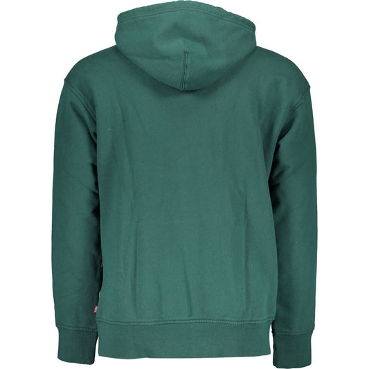 Levi's Chic Green Hooded Cotton Sweatshirt Levi's