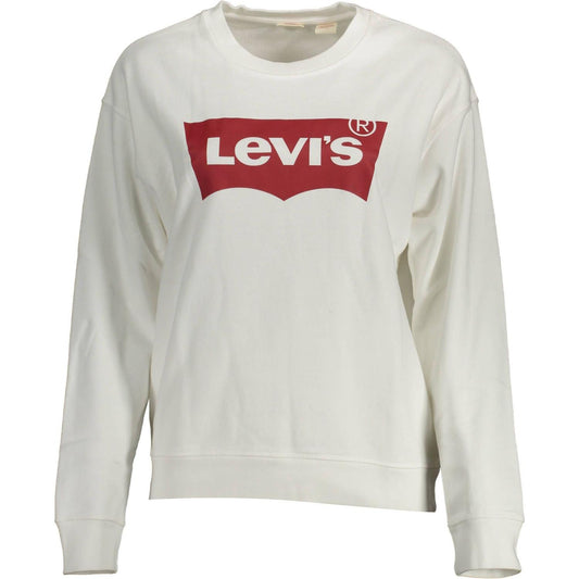 Chic White Cotton Logo Sweatshirt Levi's