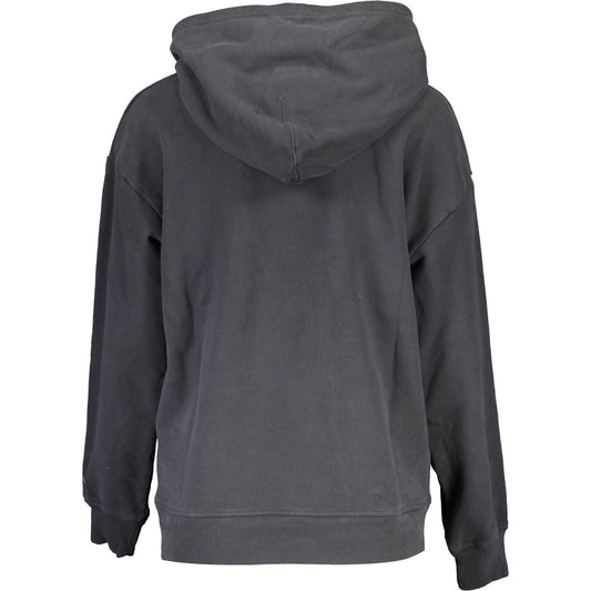 Chic Cozy Black Hooded Sweatshirt