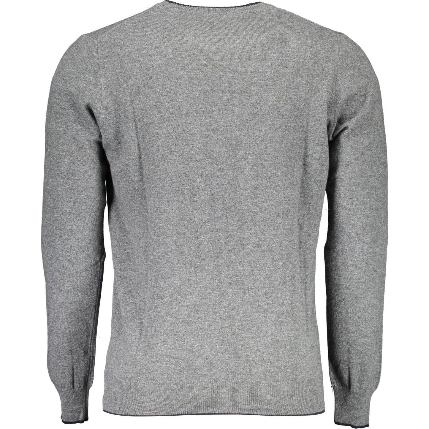 Eco-Conscious Gray Sweater with Embroidered Logo