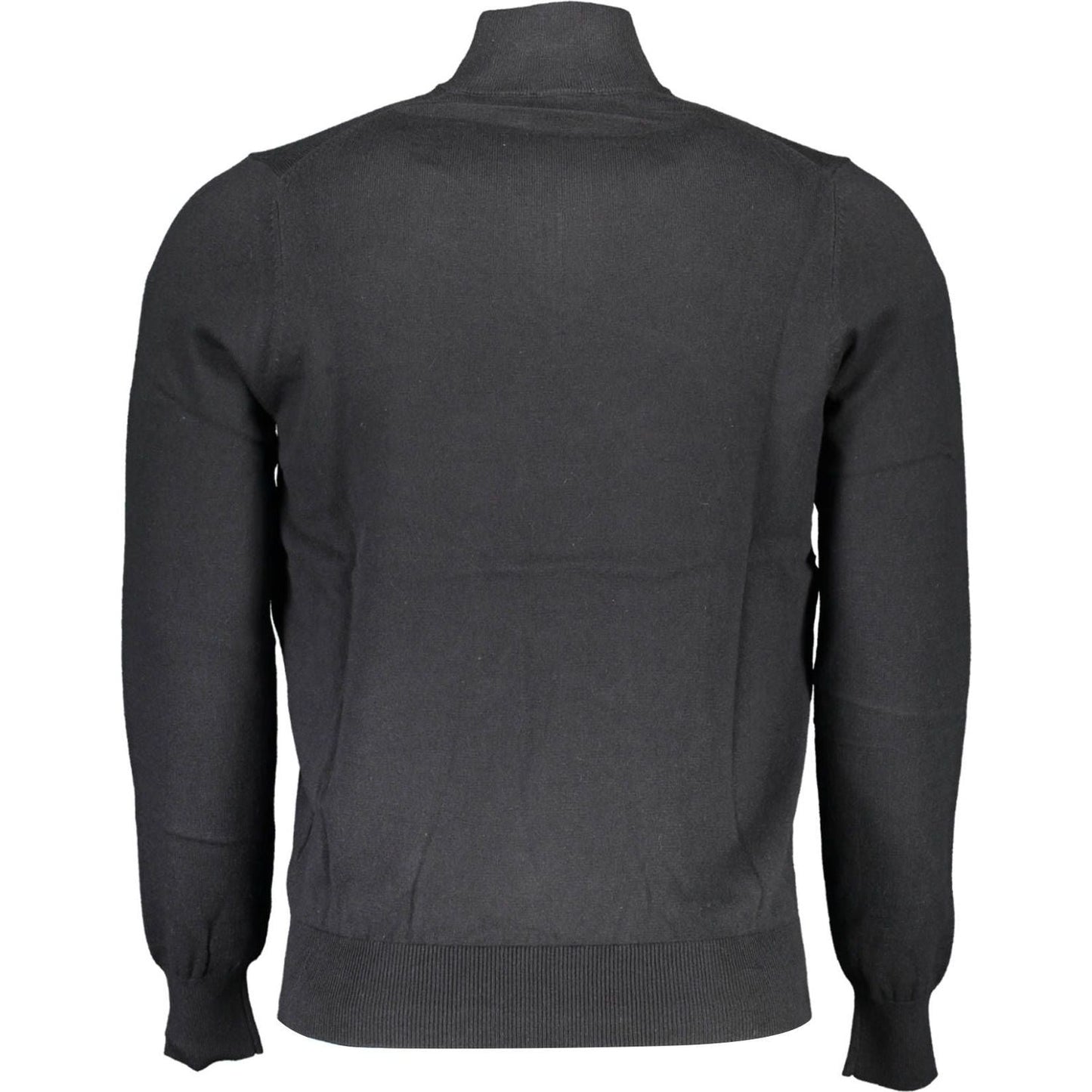 Eco-Conscious Half-Zip Sweater in Black