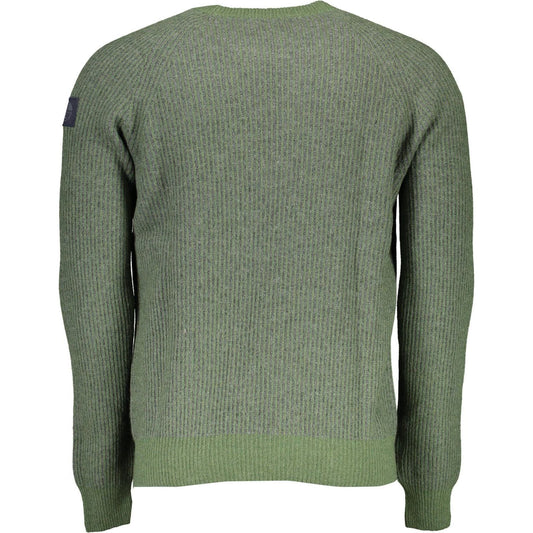 Eco-Conscious Wool-Blend Green Sweater