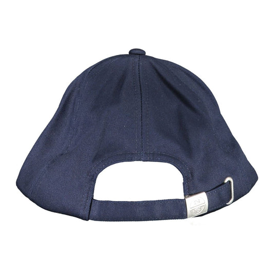 Chic Blue Embroidered Cotton Cap