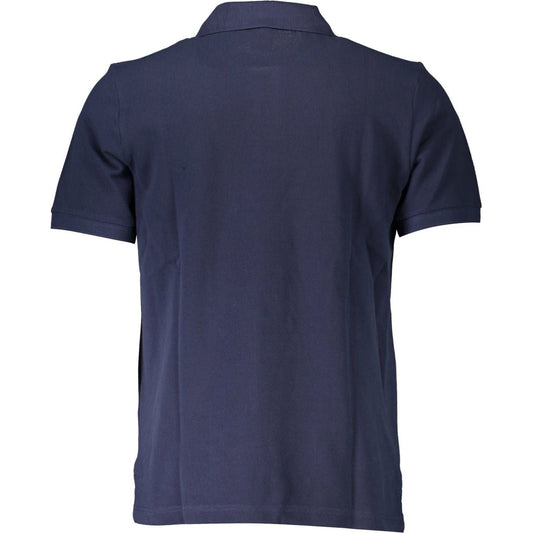 Chic Blue Cotton Polo with Logo Detail